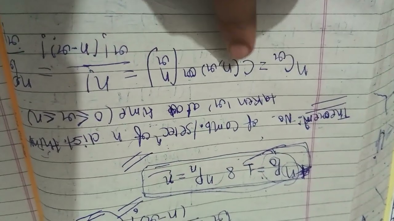 MISSING STEP!!! Permutation and combination theorem with proof 💪💪Explained. 😇😇