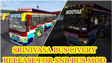 SRINIVASA BUS LIVERY RELEASE FOR SNB BUS MOD