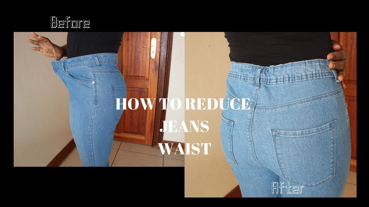 Nosew Jeans Waist Reduction (elastic band method) How to solve waist
