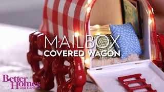 Repurpose a mini mailbox into an Old West standby: a covered wagon and ladder, perfect for any miniature garden. Dollhouse 
