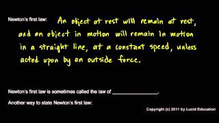 Physical Science 2.2k - Newton`s First Law