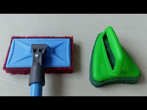 Floor Cleaning Scrubbers - Scotch Brite Bathroom Scrubber Brush & Gala Long Handle Floor