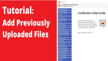 Online Binders: How to Add Previously Uploaded Files