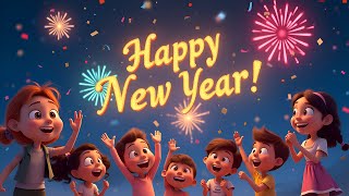 Happy New Year | Fun New Year Song for Kids | Countdown & Fireworks!