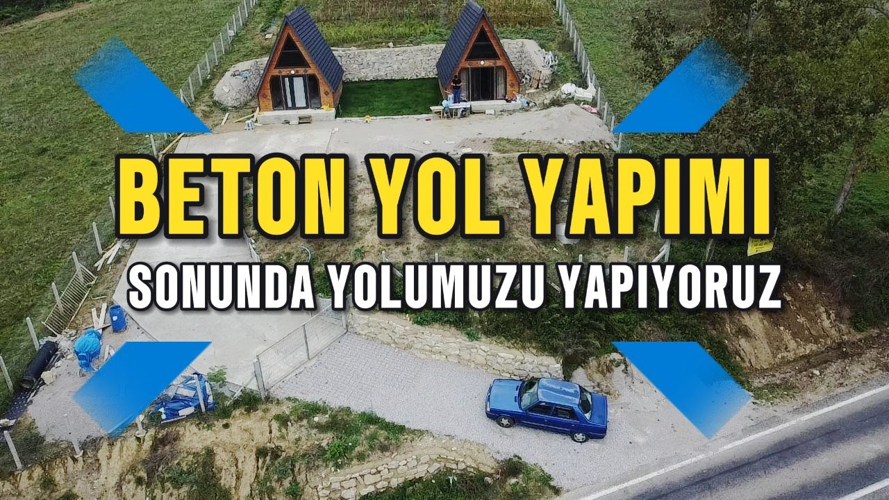 Beton Yol Yapımı - Sonunda Bungalovlarımızın Yolunu Yapıyoruz - Mini Betoniyer Aldık #köyegöç #diy
