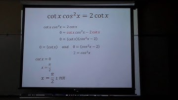 Solving Trig Eq cotx cos sq x is 2 cot x