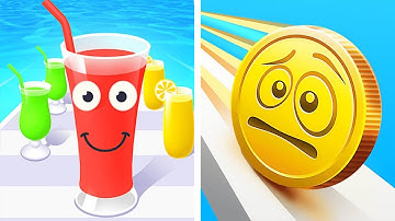 ▶️ Coin Rush 🆚 Juice Run 4XHTK| TOP FREE GAME MOBILE Max Level Pro Walkthrough Gameplay iOS,Android