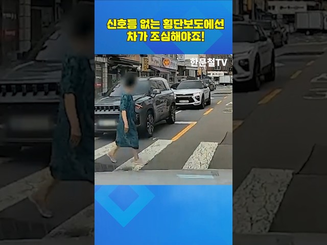 #5804. 신호등 없는 횡단보도에선 차가 조심해야죠! #shorts