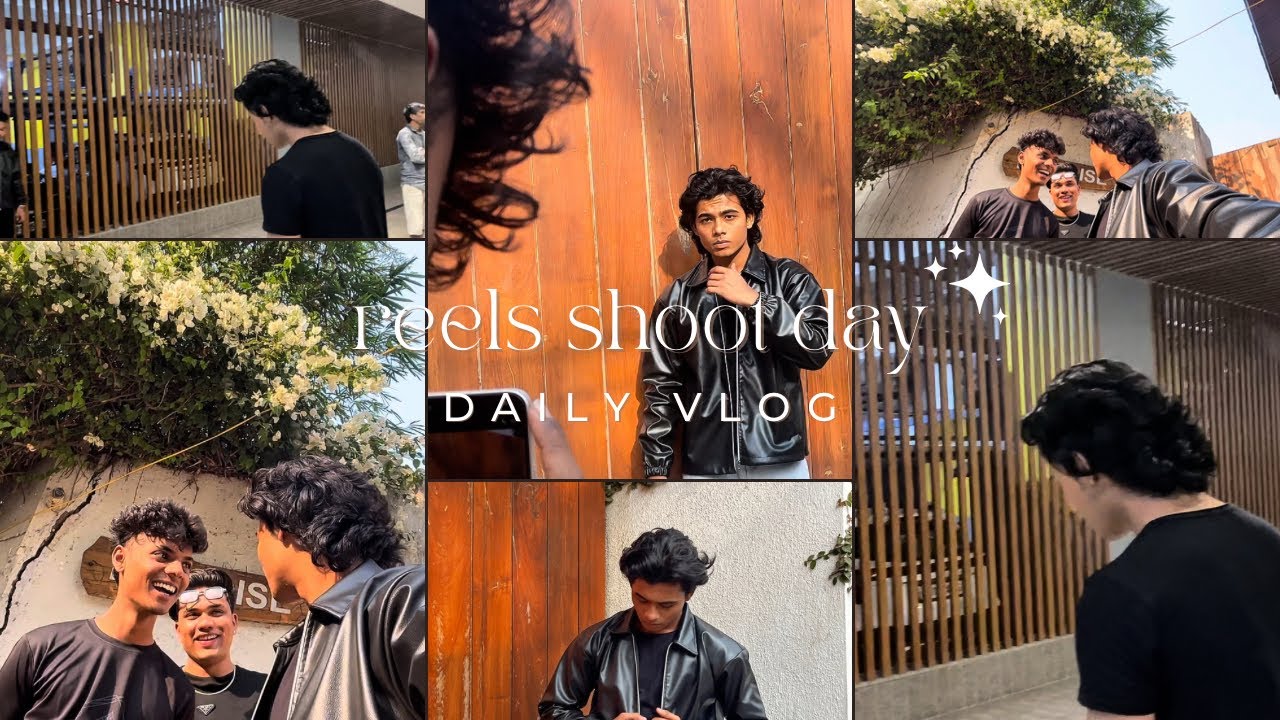 Reels shoot with leather jacket!!