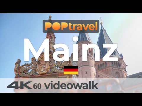 Walking in MAINZ / Germany - 4K 60fps (UHD)