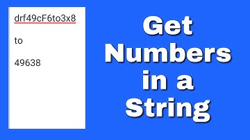 Code to get numbers in a string.