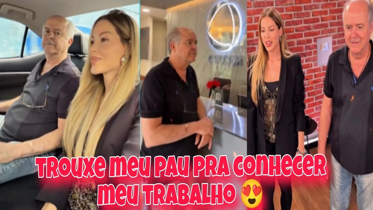 SAORY NAMORADA DO DUDU CAMARGO LEVOU SEU PAI PRA CONHECER SEU TRABALHO NO LINKPODCAST 