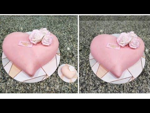 Video HEART SHAPE 3D CAKE Velvet Texture - youtube
