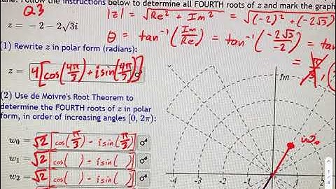 SM3.12.55 — Finding Fourth Roots of Complex Numbers with de Moivre