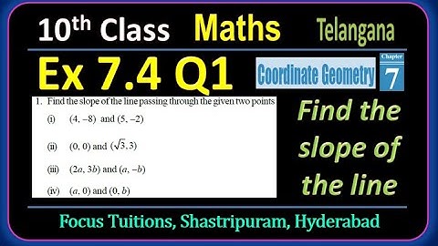 Telangana 10th Class Maths Chapter 7 Coordinate Geometry Ex 7.4 Q1 | Exercise 7.4 Q1 | TG, TS 7.4 Q1