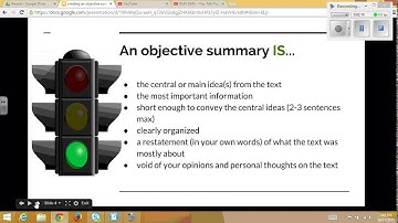 Writing an objective summary