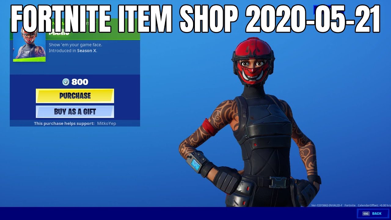 Manic skin is back - Fortnite Item Shop (2020-05-21) - YouTube