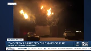 Two juveniles arrested, accused of arson after Gilbert family barn set on fire