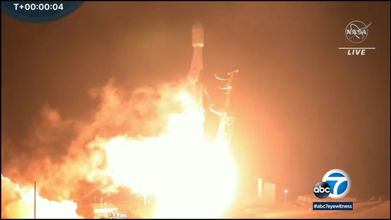 NASA launches spacecraft on mission to smash into asteroid I ABC7 - YouTube