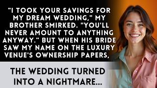 My Brother Stole My Life Savings For His Wedding—Then His Bride Saw My Name On The Venue Contract