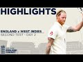 Day 2 Highlights | Stokes Hits Huge 176 As England Pass 450 | England v West Indies 2nd Test 2020