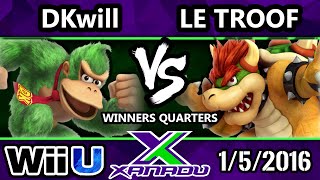 S@X 131 - iQHQ | DKwill (Donkey Kong) Vs. Le Troof (Bowser) SSB4 WQ - Smash Wii U - Smash 4