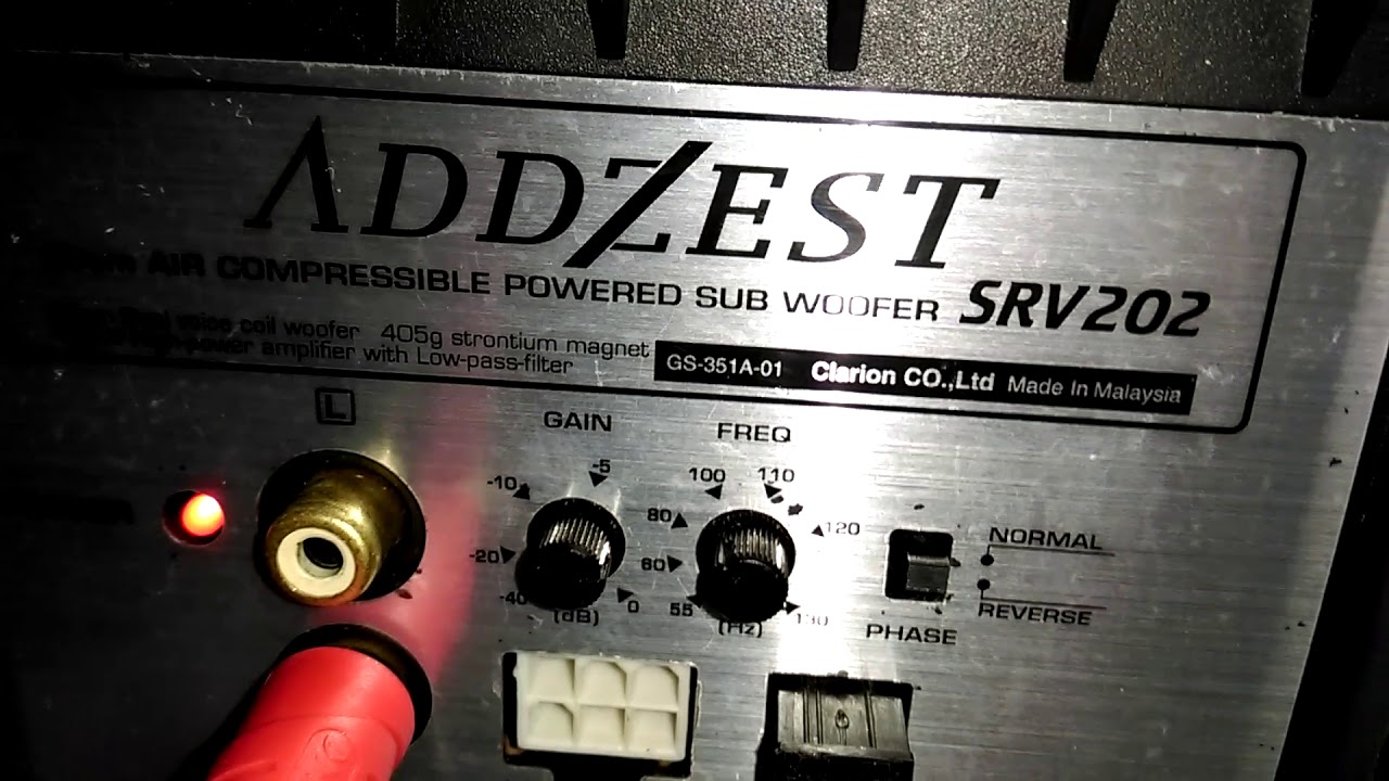 Sub điện dành cho xe hơi Addzest SRV-202 - YouTube
