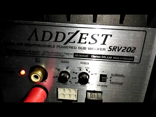 Sub điện dành cho xe hơi Addzest SRV-202 - YouTube
