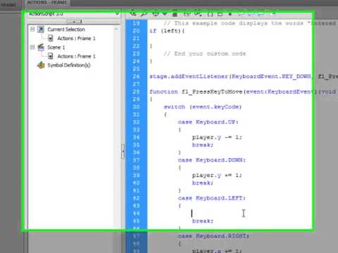 moving an object around the screen using AS3 - Improved using Frame Event