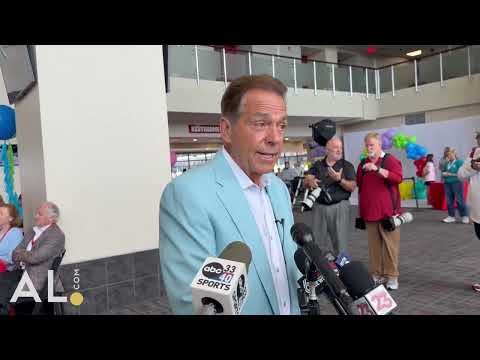 Nick Saban spoke with the media at a Nick's Kids Foundation event Tuesday in Tuscaloosa