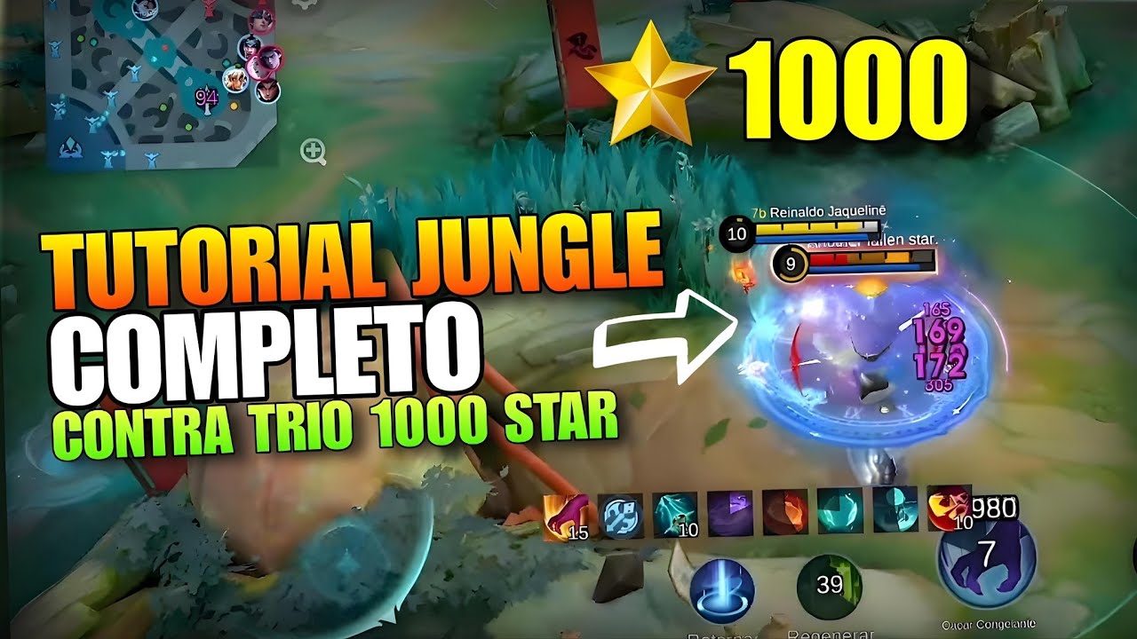 TUTORIAL COMPLETO DE JUNGLE | Contra TRIO de MIL ESTRELAS  | Mobile Legends