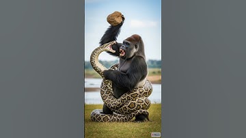 Gorilla vs Giant Python 🐍💥 | Epic Wildlife Battle