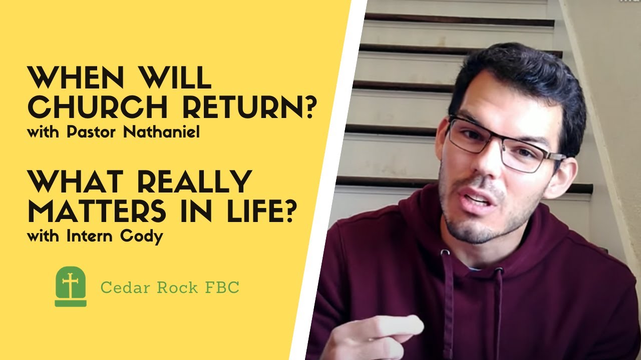 Watch Bible Study: When Will Church Return? + What Really Matters in Life? (1 Thessalonians 2:17-20) on YouTube Watch Bible Study: When Will Church Return? + What Really Matters in Life? (1 Thessalonians 2:17-20) on YouTube