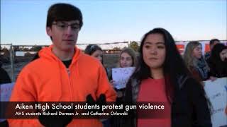 Aiken High students protest gun violence