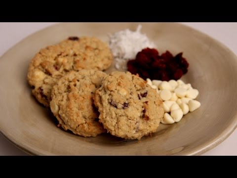 White Chocolate Coconut Cranberry Oatmeal Cookie Recipe - Laura in the Kitchen Ep 285