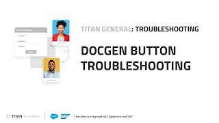 Troubleshooting Titan for Salesforce Platform - DocGen Button