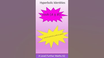 A level Further Maths Hyperbolic Functions #short