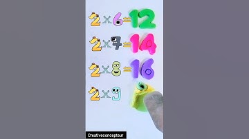 2 Times Table Lore(part 2) // Number Lore  #colormixing #satisfying #shorts #numberlore #2table #art