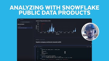 Using Snowflake Public Data Products With Snowflake Cortex | SEC Tariff Sentiment