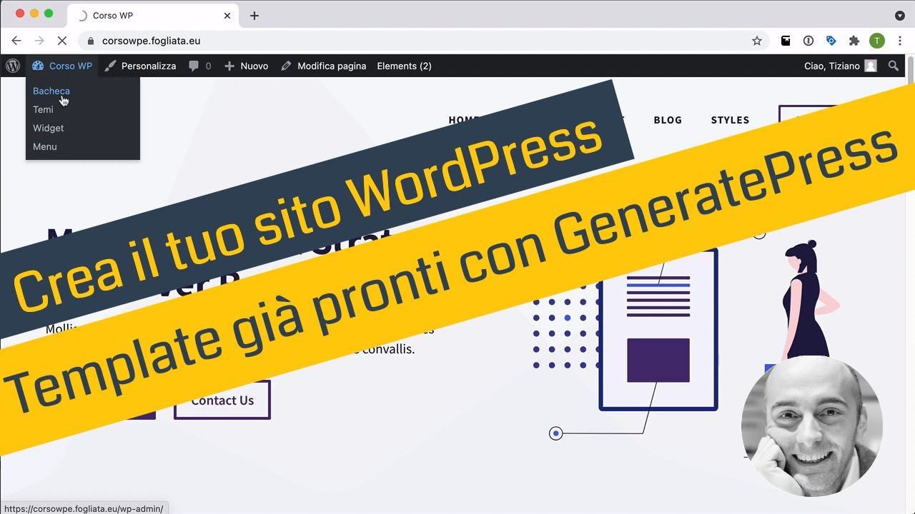 Crea il tuo sito WordPress - GeneratePress Sites Gutenberg