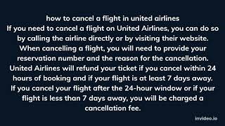 United airline s cancellation policy