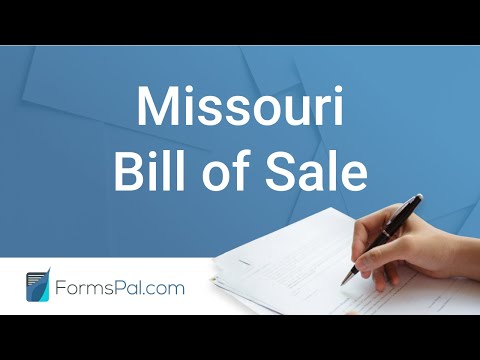 Auto Bill Of Sale Missouri
