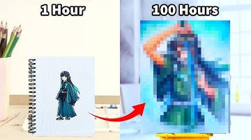 I painted Every Hashira in 1 minute vs 100 Hours