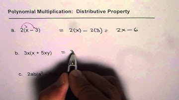 Multiply Polynomial Using Distributive Property