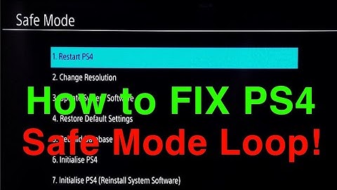 How to FIX PS4 Safe Mode Loop EASY!