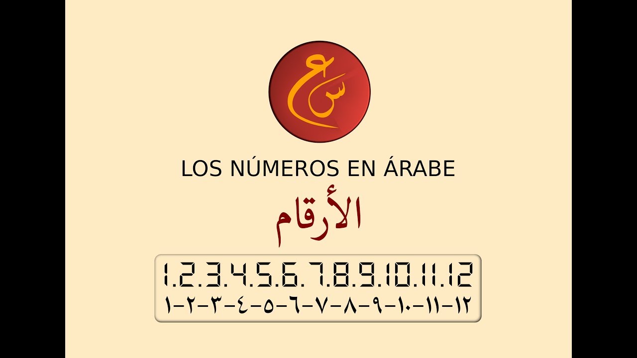 Los números en árabe الأرقام (Árabe básico.Lección 10