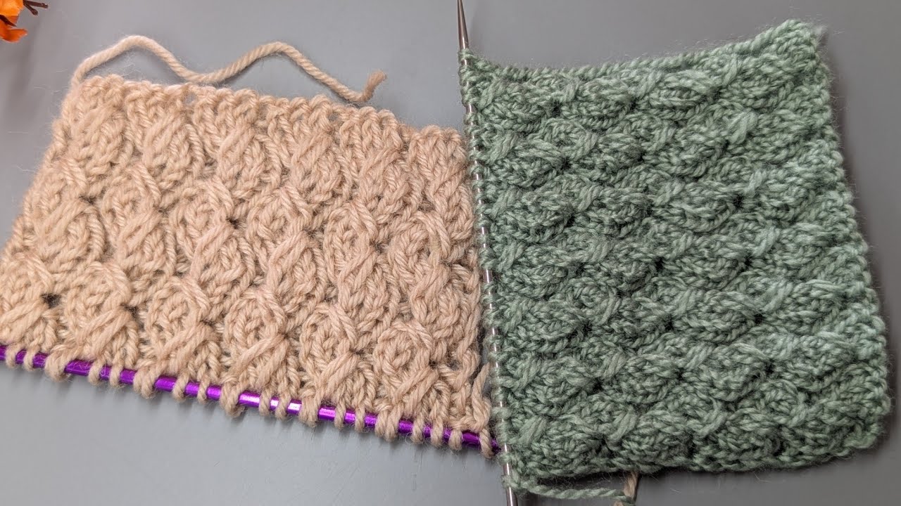 3D Knitting Stitch | Simple and Impressive Pattern 🧶