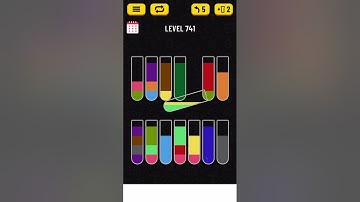 Water Sort Puzzle level 741 solution