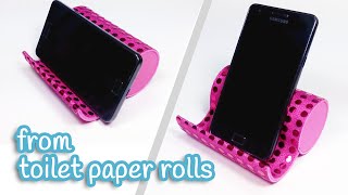 DIY crafts: PHONE HOLDER from toilet paper rolls - Innova Crafts image