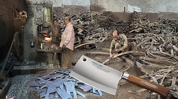 Incredible Process of Making Professional Butcher Knife From Old Truck Leaf Springs!
